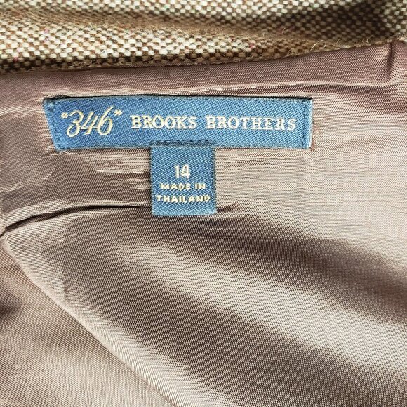Brooks Brothers Women's Sz 4 100% Wool Brown Knit Skirt w/ Split(653) - Picture 5 of 7
